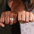 :: Shown in Men’s 8mm & Women’s 4mm Wide | Silver
