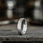 The Apollo | Men's Hammered Silver Wedding Band