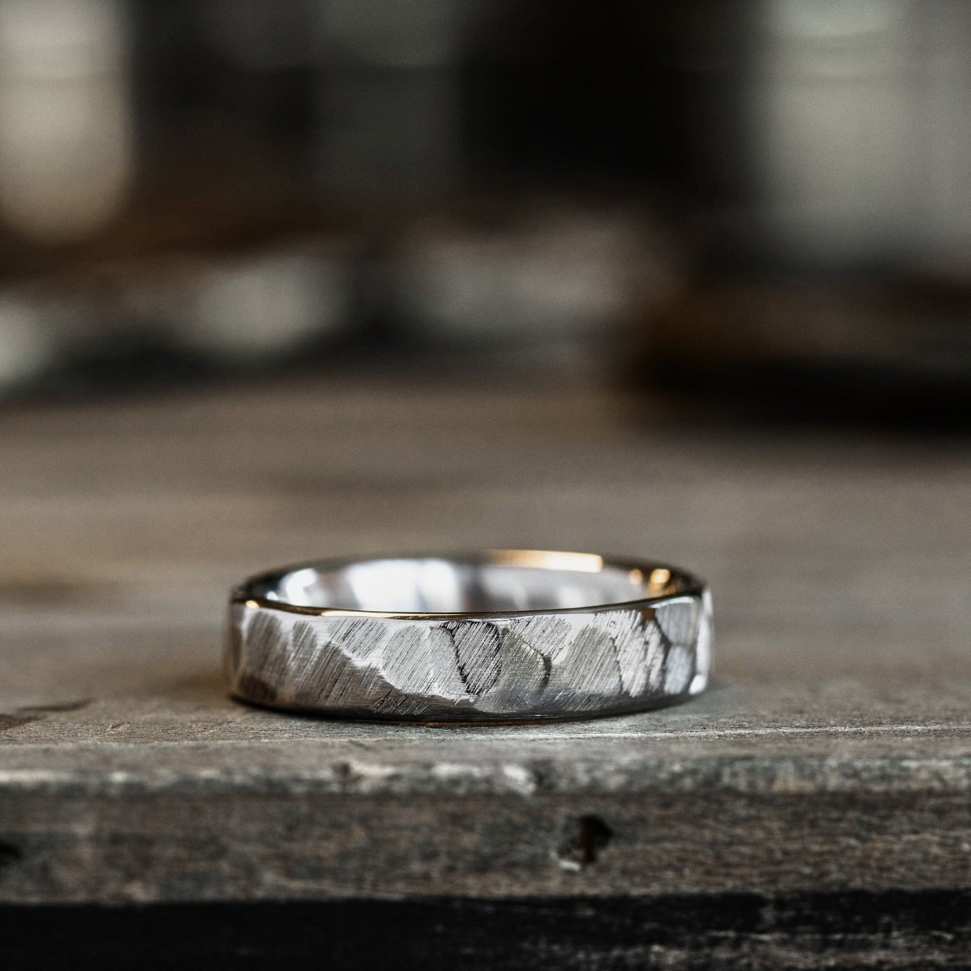 The Apollo | Men's Hammered Silver Ring | Rustic & Main – Rustic and Main