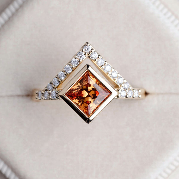 art-deco-princess-cut-padparadscha-pink-orange-sapphire-diamond-orientation-bezel-set-geometric-diamond-accent-the-eileen-rustic-and-main