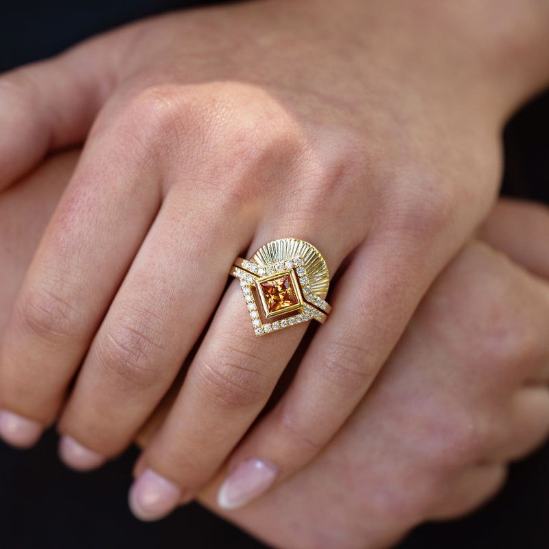 art-deco-princess-cut-padparadscha-pink-orange-sapphire-diamond-orientation-bezel-set-geometric-diamond-accent-the-eileen-rustic-and-main