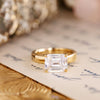 chunky-east-west-emerald-cut-diamond-engagement-ring-thick-gold-band-the-mina-rustic-and-main