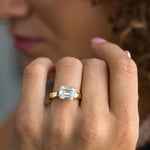 chunky-east-west-emerald-cut-diamond-engagement-ring-thick-gold-band-the-mina-rustic-and-main