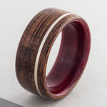    custom-M1garand-rifle-stock-wood-ring-with-purpleheart-wood-liner-offset-silver-rustic-and-main