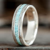 custom-sterling-silver-ring-elk-antler-turquoise-inlays-rustic-and-main
