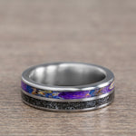 custom-titanium-ring-meteorite-dust-lavender