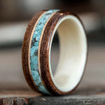 custom-walnut-wood-ring-turquoise-14k-yellow-gold-inlays-holly-liner-rustic-and-main