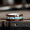 custom-walnut-wood-ring-turquoise-14k-yellow-gold-inlays-holly-liner-rustic-and-main