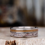 custom-wedding-band-with-weathered-whiskey-barrel-and-naturally-shed-elk-antler-size-8-75-7mm-wide