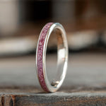 (In-Stock) The Ruby | Sterling Silver and Ruby Ring - Size 6.5 | 3mm Wide