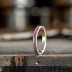 (In-Stock) The Ruby | Sterling Silver and Ruby Ring - Size 6.5 | 3mm Wide