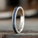 (In-Stock) The Sapphire  | Sterling Silver and Sapphire Ring - Size 6.5 | 3mm Wide