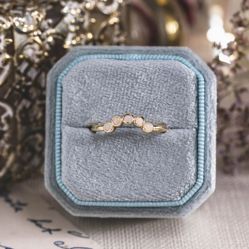 Dainty Opal Contour Band