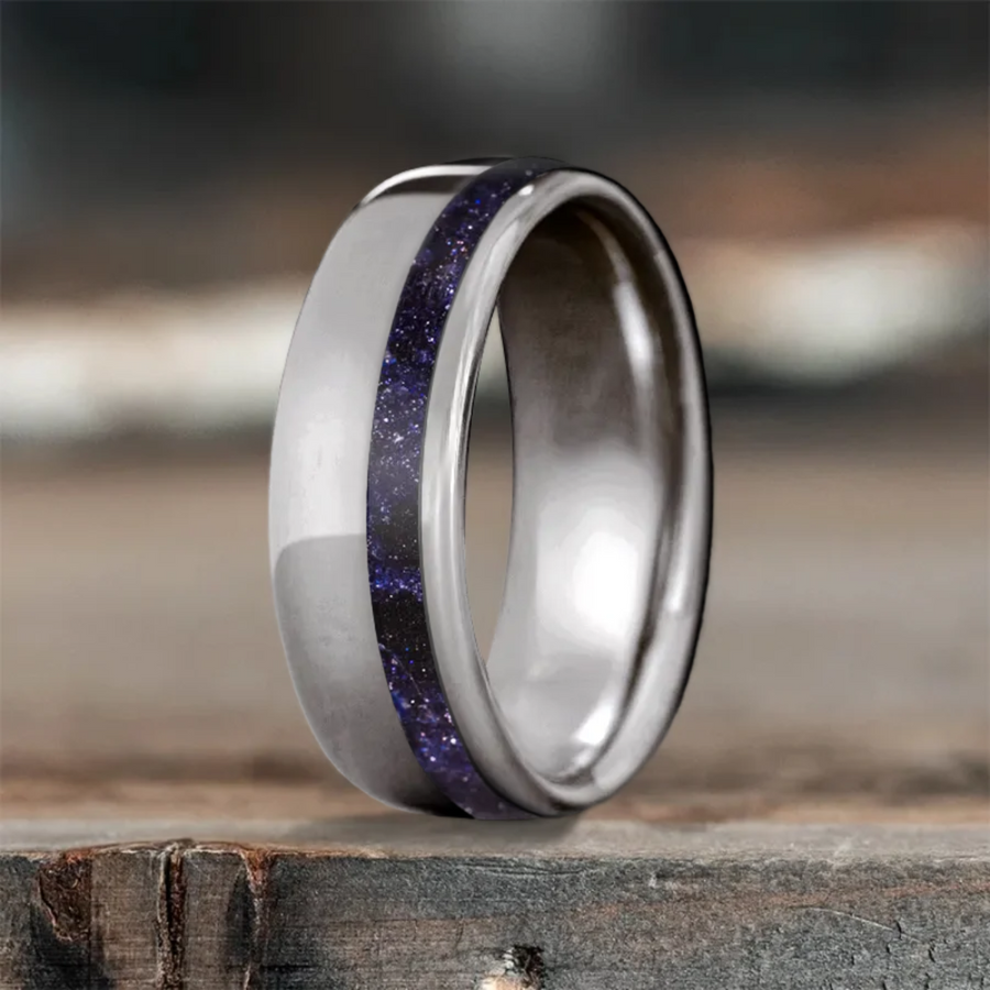 Custom Design - Single Offset Inlay Ring -eqxbig