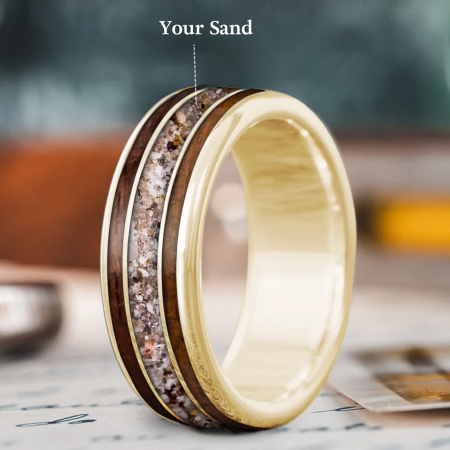 Custom Design - 3-Inlay Wide Center Ring -dig1nw