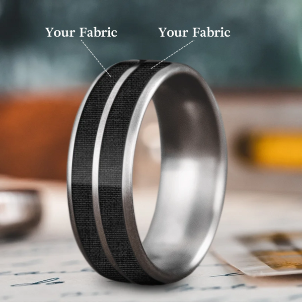 Custom Design - 2-Inlay Even Band Ring -bndimi