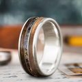 Custom Design - 3-Inlay Narrow Center Ring -tc2fci