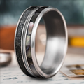 Custom Design - 3-Inlay Metal Center Ring -qqd1xe