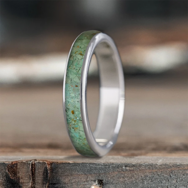 Custom Design - Womens Single Inlay Ring -0blkix