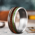 Custom Design - 3-Inlay Wide Center Ring -nw2f6t