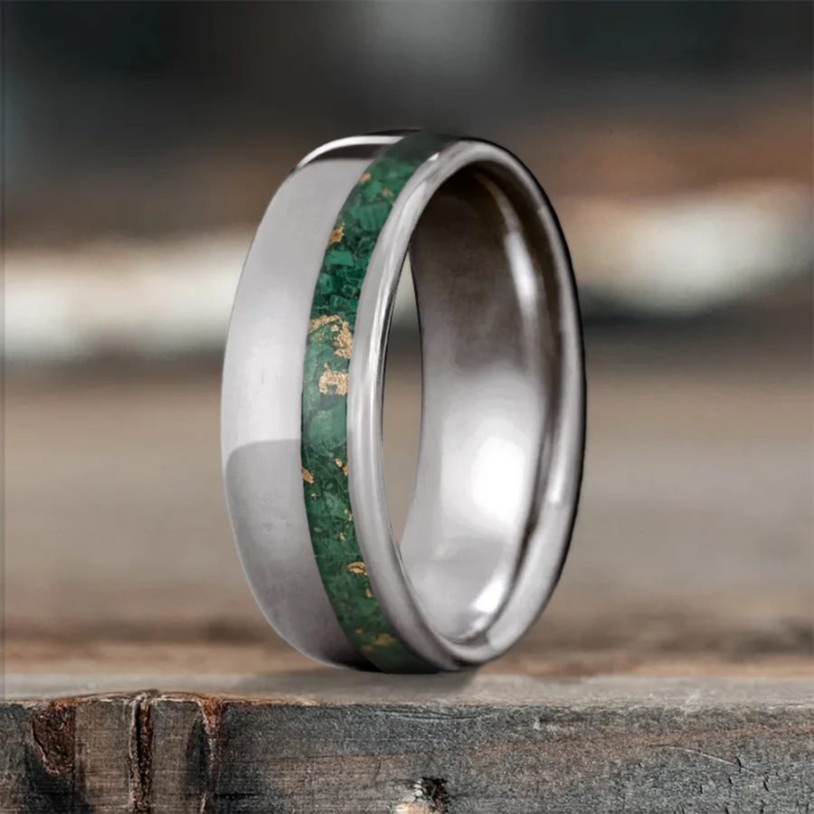Custom Design - Single Offset Inlay Ring -o1rpxk