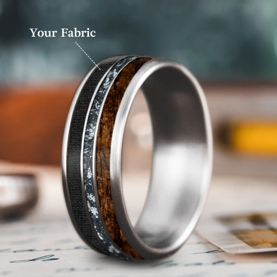 Custom Design - 3-Inlay Narrow Center Ring -jnvu6q