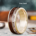 Custom Design - 2-Inlay Offset Band Ring -8ad074