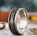 Custom Design - 3-Inlay Narrow Center Ring -fufoe6