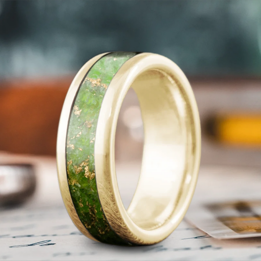 Custom Design - Single Inlay Ring -et6cj4