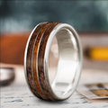 Custom Design - 3-Inlay Narrow Center Ring -5d0hdd