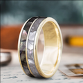 Custom Design - 2-Inlay Even Band Ring -j1hukw