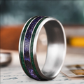 Custom Design - 3-Inlay Wide Center Ring -zd6x66