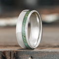 Custom Design - Single Offset Inlay Ring -qmbs36