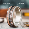 Custom Design - 3-Inlay Narrow Center Ring -9hmtkf