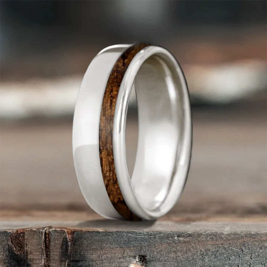 Custom Design - Single Offset Inlay Ring -s1bv35