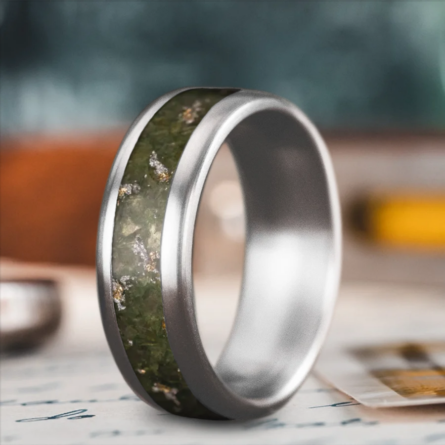 Custom Design - Single Inlay Ring -1rc2bn