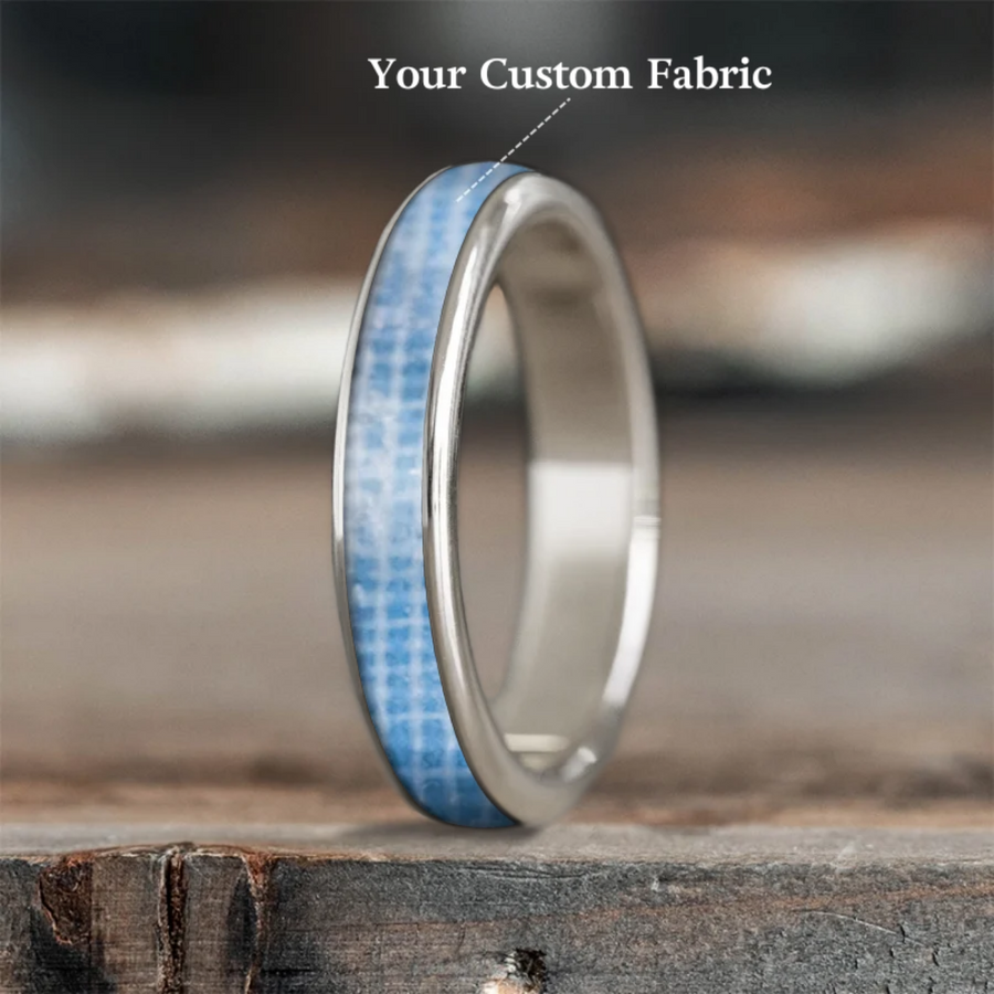 Custom Design - Womens Single Inlay Ring -uaux22