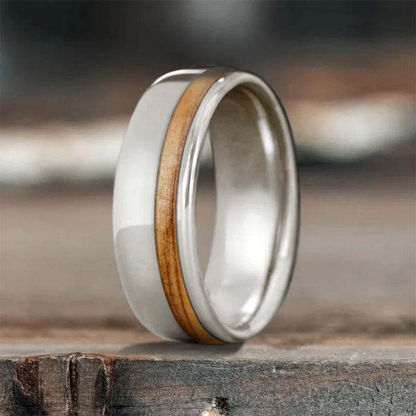 Custom Design - Single Offset Inlay Ring -xn840d