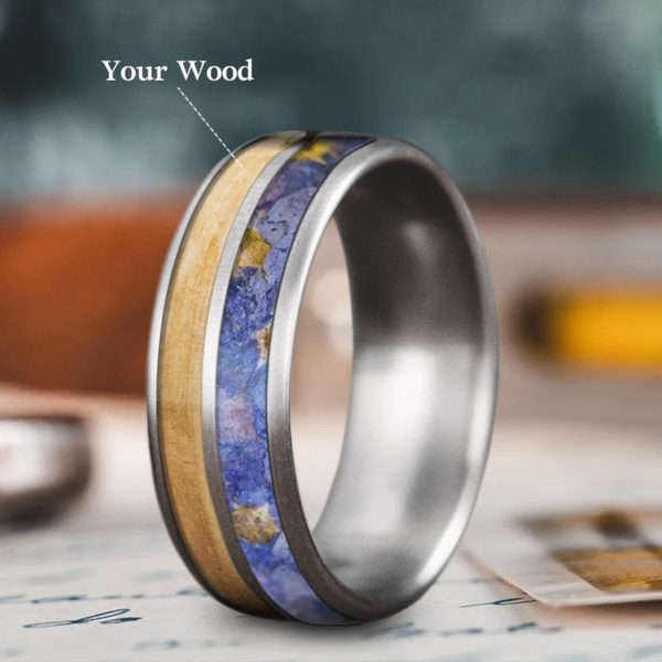 Custom Design - 2-Inlay Even Band Ring -hiywbf