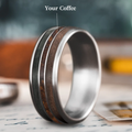 Custom Design - 3-Inlay Narrow Center Ring -6mmic9
