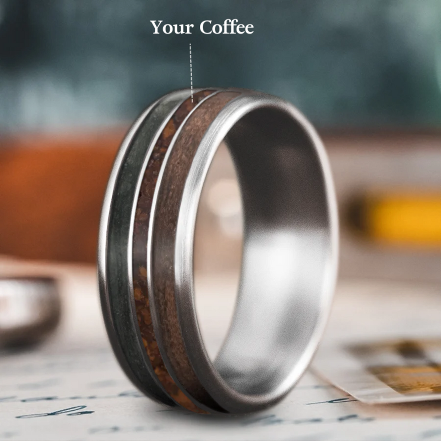 Custom Design - 3-Inlay Narrow Center Ring -6mmic9
