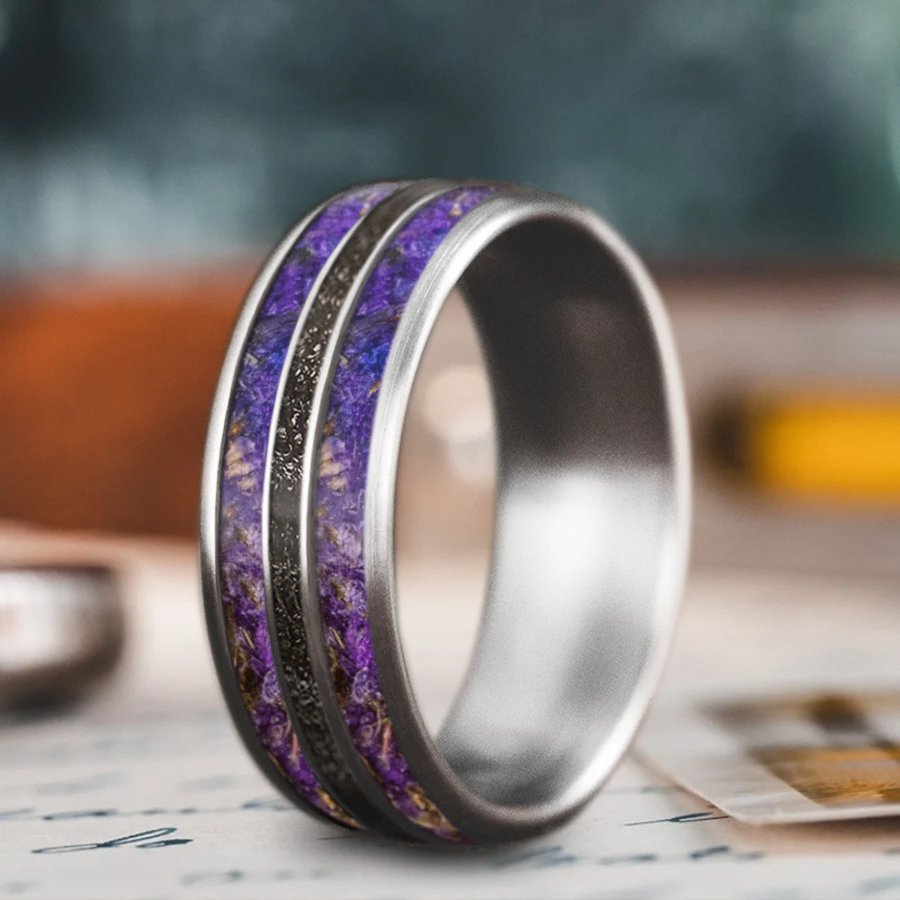 Custom Design - 3-Inlay Narrow Center Ring -0kq1dj