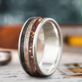 Custom Design - 3-Inlay Narrow Center Ring -cjgkb6