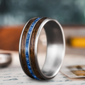 Custom Design - 3-Inlay Narrow Center Ring -hmy1en