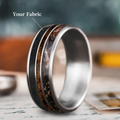 Custom Design - 3-Inlay Narrow Center Ring -w7hp7t