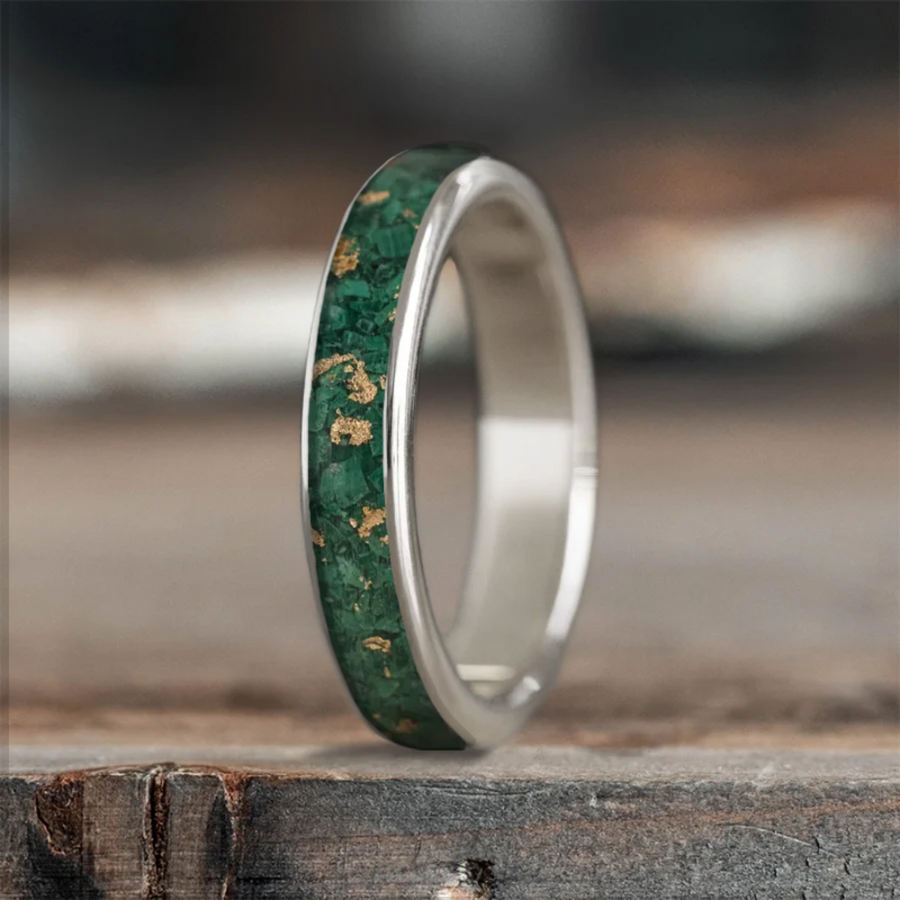 Custom Design - Womens Single Inlay Ring -h47gqc