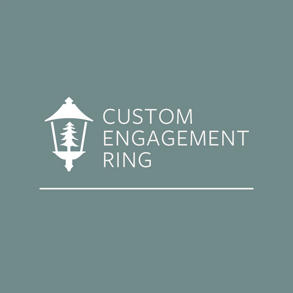 Custom Engagement Ring - $4,200.00 - 10KY The Adeline with Green Tourmaline and Black Diamond Accents