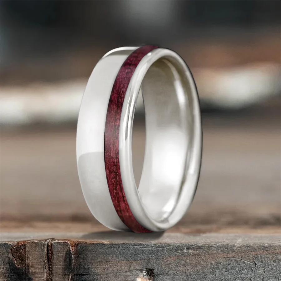 Custom Design - Single Offset Inlay Ring -a9rud2