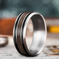 Custom Design - 3-Inlay Wide Center Ring -iee2cq