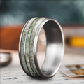 Custom Design - 3-Inlay Narrow Center Ring -y0rjev